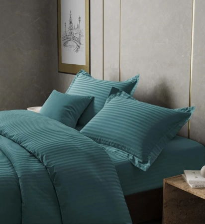 Изумруд/ КПБ Сатин-страйп